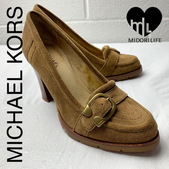 Michael Kors Shoes - MICHAEL MICHAEL KORS Suede Stacked Heel Loafers